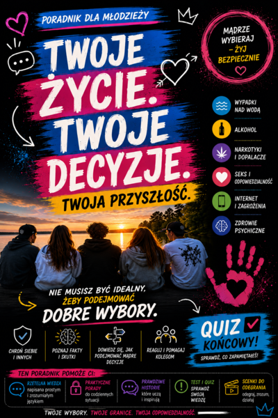 Twoje życie. Twoje decyzje. | Poradnik profilaktyczny + quiz + scenki  - 14 stron