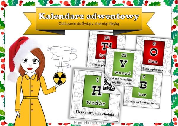 Chemia. Fizyka. Naukowy kalendarz adwentowy. Kupony dla uczniów.