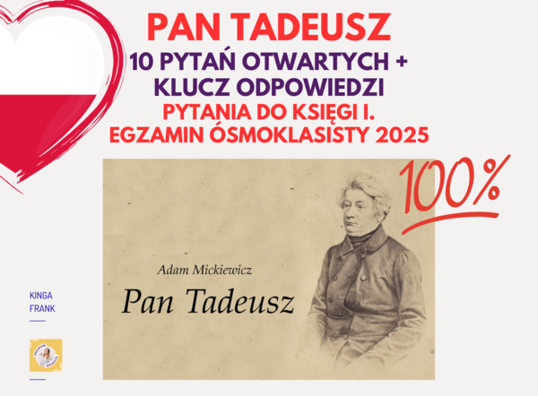 Pytania otwarte do Księgi I „Pana Tadeusza” – idealne narzędzie do #egzaminósmoklasisty2025! #pantadeusz