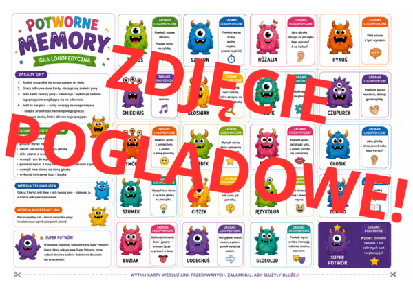 Logopedyczne Potworne Memory
