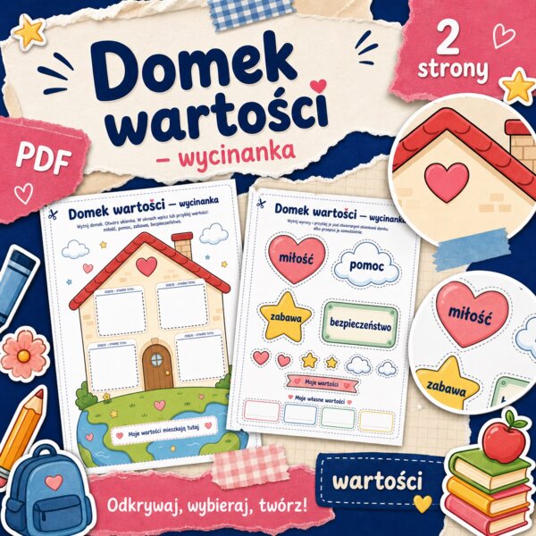 Domek wartości. Wycinanka