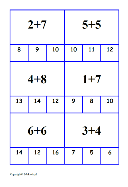 Klamerkowe dodawanie i odejmowanie