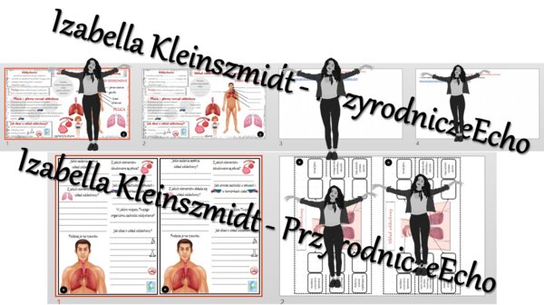 Kompletny zestaw na jedną lekcję „Układ oddechowy zapewnia wymianę gazową” – sketchnotka + karty pracy w power point + gratisowy link do prezentacji multimedialnej niekomercyjnej + gratisowy link do lekcji multimedialnej niekomercyjnej również wykonanej 