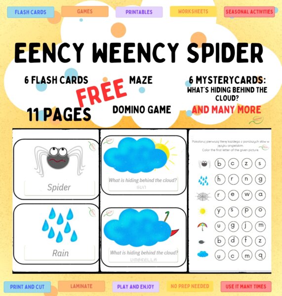 Incy Wincy Spider Ency Weency Itsy Bitsy Spider Rymowanki dla dzieci Nursery rhymes