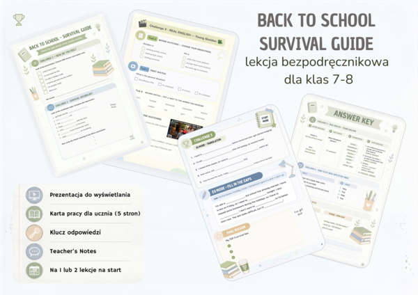 BACK TO SCHOOL - lekcja dla 7-8 klas bez podręcznika