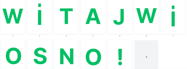 WITAJ WIOSNO! - NAPIS