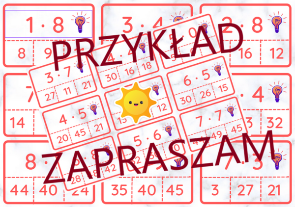 Klamerkowe mnożenie do 50