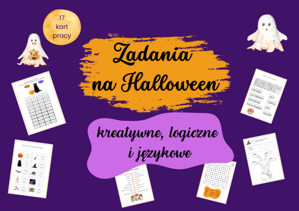 Halloween - zadania logiczne, kreatywne i językowe
