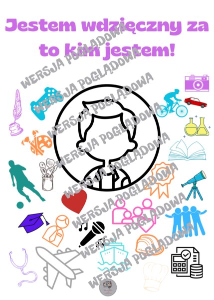 Plakat - jestem wdzięczny