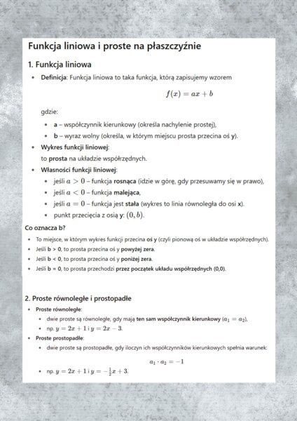 Funkcja liniowa