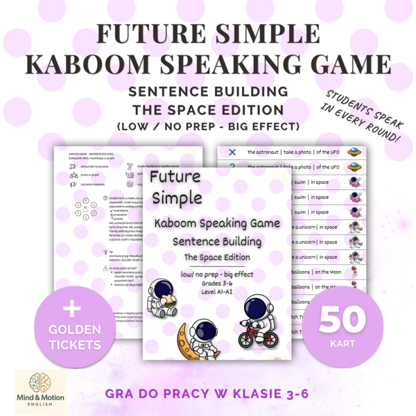 Future Simple - Kaboom Speaking Game | Sentence Building | The Space Edition
