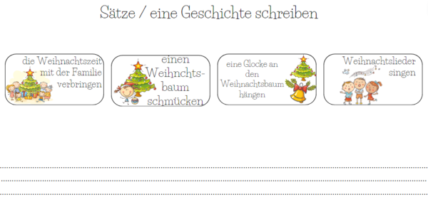 Weihnachten - Wortschatz - wypowiedź pisemna/ustna