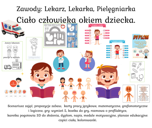 Ciało człowieka okiem dziecka?‍Wizyta u lekarza, lekarki i pielęgniarki ?‍