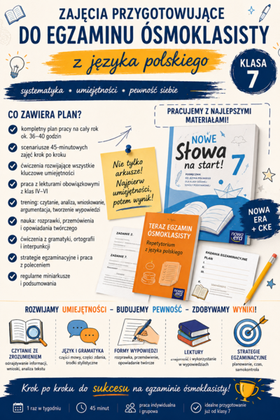 Zajęcia przygotowujące do egzaminu E8 dla klasy 7