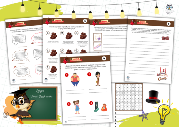 Charlie i fabryka czekolady. Stacje zadaniowe. Lektura uzupełniająca