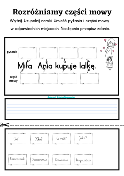 Rozróżniamy 3 części mowy