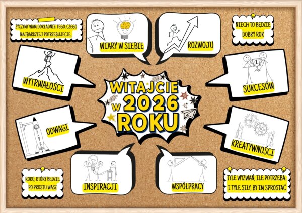 WITAJCIE W 2026 ROKU - gazetka motywacyjna