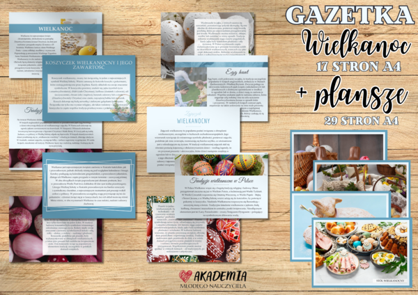 GAZETKA SZKOLNA - WIELKANOC - I PLANSZE EDUKACYJNE