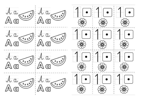 WKLEJKI - klasa 1 i zerówka - LITERY I CYFRY