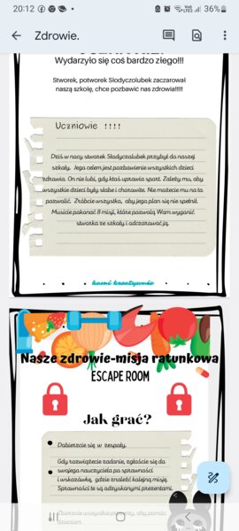 Escape room o zdrowiu