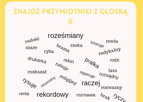 Podchwytliwa wyszukiwanka głoska r
