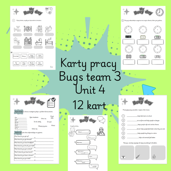 Karty pracy Bugs team 3 Unit 4