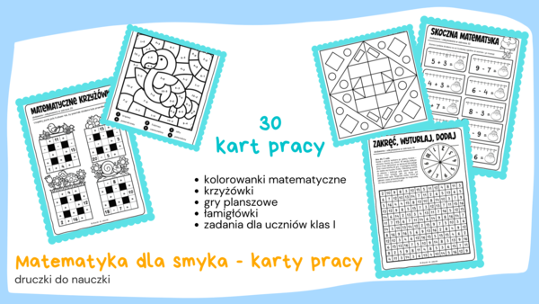 Matematyka dla Smyka - karty pracy dla klasy I