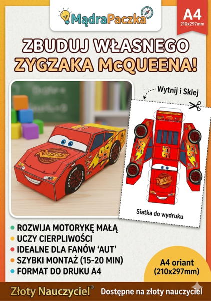 Zygzak McQueen – Model 3D do druku i składania