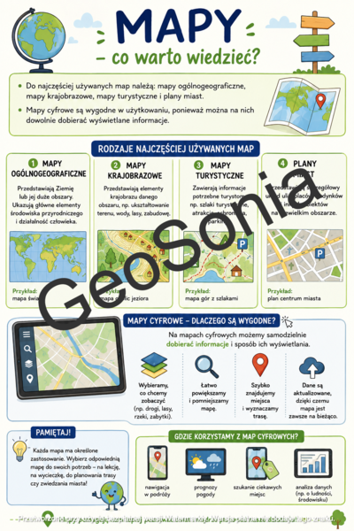 Czytamy mapę najbliższej okolicy geografia klasa 5 sketchnotka