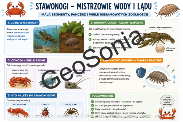 Stawonogi   biologia klasa 6 sketchnotka