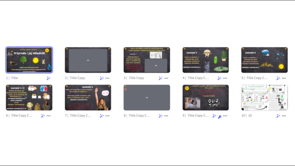 Lekcja multimedialna „Przyroda i jej składniki” wykonana w genial.ly + karta pracy do pobrania na ostatnim slajdzie w prezentacji. Przyroda SP (klasa 4), dział I „Poznajemy warsztat przyrodnika”