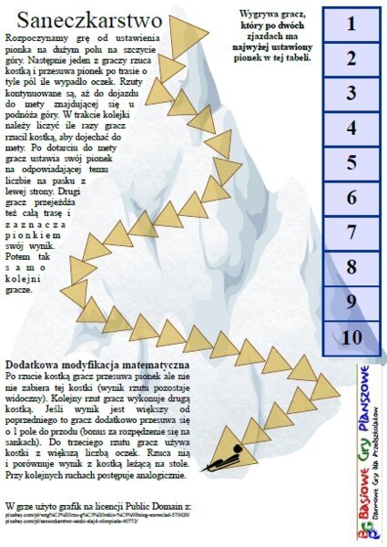 Saneczkarstwo – Gra planszowa
