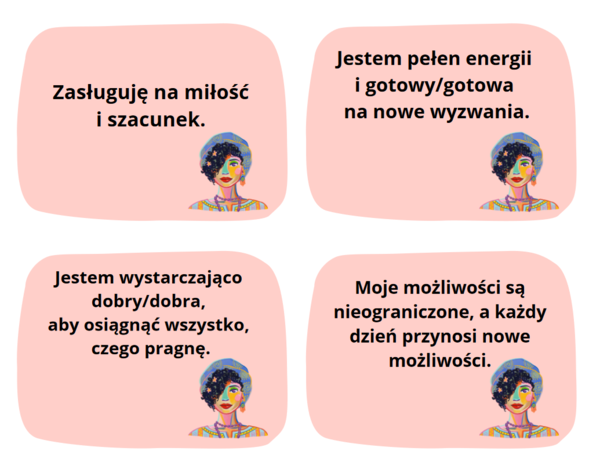 Afirmacje, pozytywny wpływ