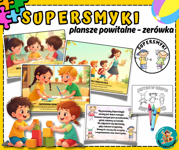 SUPERSMYKI - plansze powitalne wersja dla zerówki