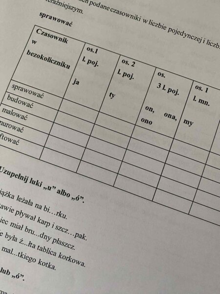 Pisownia wyrazów z u