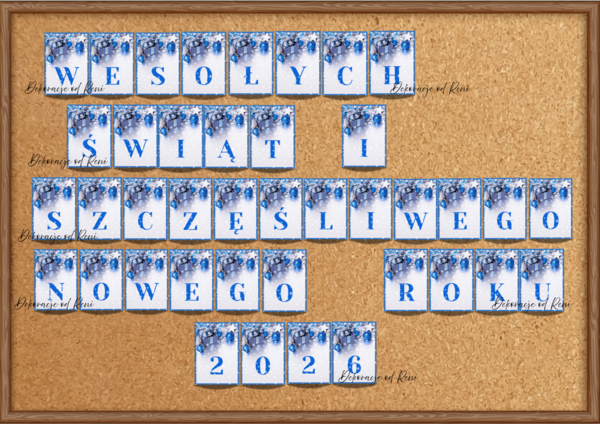 Girlanda - WESOŁYCH ŚWIĄT I SZCĘŚLIWEGO NOWEGO ROKU 2026 - wersja 1