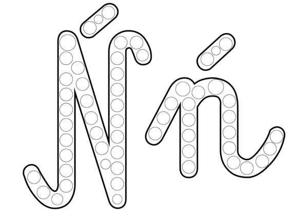 Alfabet - szablony do plasteliny lub farby