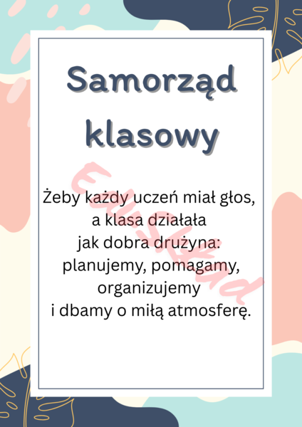 Samorząd klasowy - materiał na gazetkę