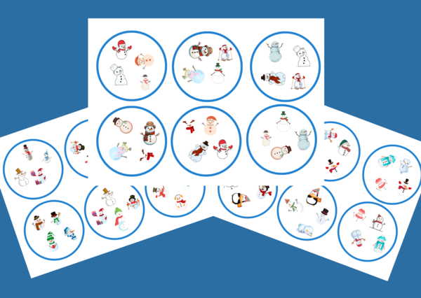 DZIEŃ BAŁWANA - Dzień Bałwanka - zima - dooble - 36 szt.