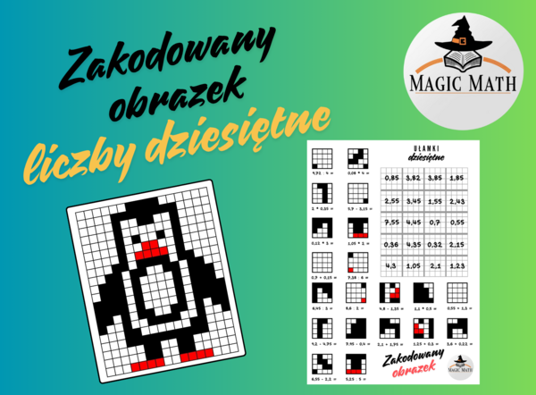 Zakodowany obrazek - działania na ułamkach dziesiętnych