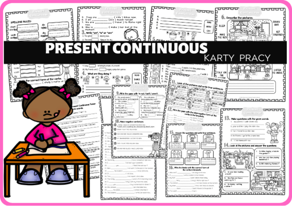 PRESENT CONTINUOUS - KARTY PRACY