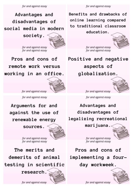 For and against essay tematy matura rozszerzona