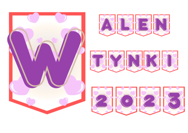 Walentynki 2023 - Girlanda Napis