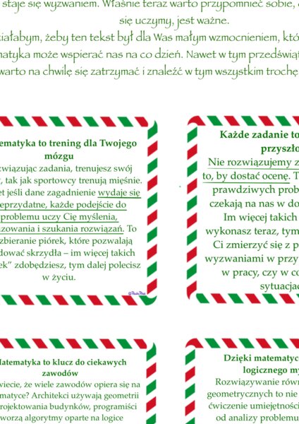 Święta Po Co Mi To ? Motywacja, matematyka