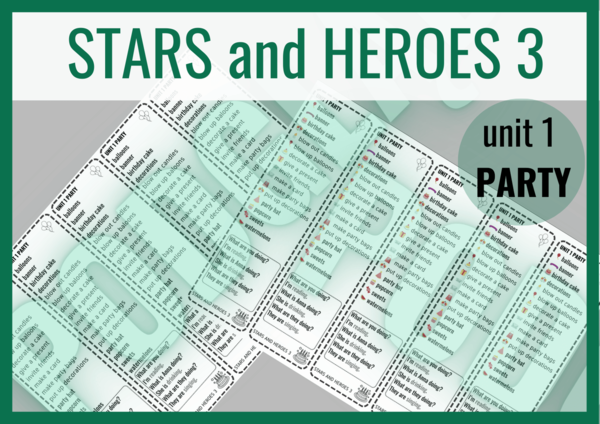 Stars and Heroes 3 unit 1 PARTY – zakładki do książki