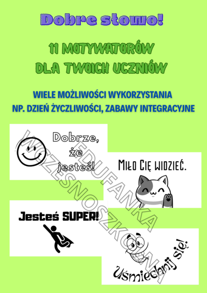 Miłe słowo - karty motywacyjne