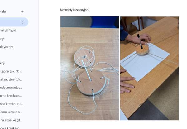 Scenariusz lekcji Siły wypadkowa i równoważąca z kartami pracy