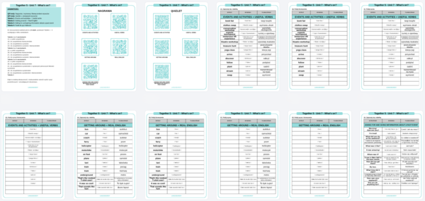 Together 5, Unit 7 - słownictwo