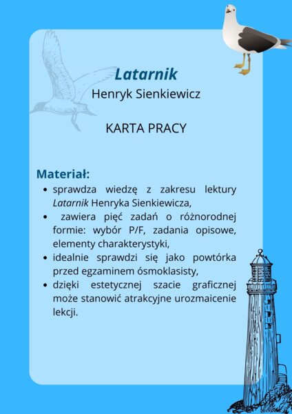 Latarnik - karta pracy