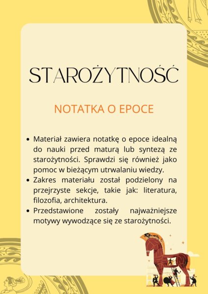 Matura: starożytność - notatka o epoce